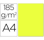 Cartulina guarro din a4 amarillo limon 185 gr paquete 50 hojas