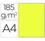 Cartulina guarro din a4 amarillo limon 185 gr paquete 50 hojas