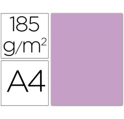 Cartulina guarro din a4 lila 185 gr paquete 50 hojas