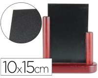 Pizarra negra liderpapel doble cara de madera con superficie para rotuladores tipo tiza 10x15cm