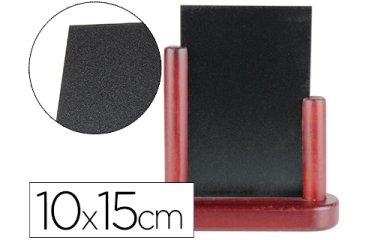 Pizarra negra liderpapel doble cara de madera con superficie para rotuladores tipo tiza 10x15 cm