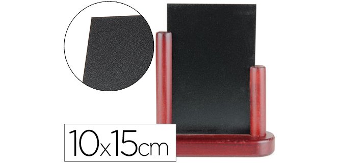 Pizarra negra liderpapel doble cara de madera con superficie para rotuladores tipo tiza 10x15 cm