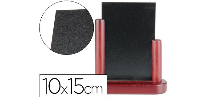 Pizarra negra liderpapel doble cara de madera con superficie para rotuladores tipo tiza 10x15cm