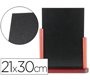 Pizarra negra liderpapel doble cara de madera con superficie para rotuladores tipo tiza 21x30cm