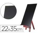 Pizarra negra liderpapel caballete de madera con superficie para rotuladores tipo tiza 22x35cm