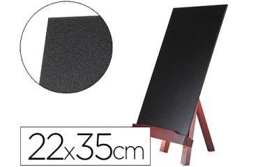 Pizarra negra liderpapel caballete de madera con superficie para rotuladores tipo tiza 22x35 cm