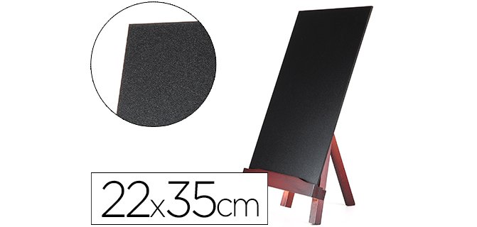 Pizarra negra liderpapel caballete de madera con superficie para rotuladores tipo tiza 22x35cm