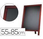 Pizarra negra liderpapel caballete y marco de madera con superficie para rotuladores tipo tiza 55x85cm