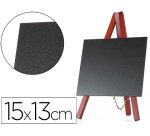 Pizarra negra liderpapel caballete madera superficie para rotuladores tipo tiza 15x13cm juego 3 unidades