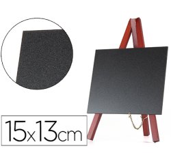 Pizarra negra liderpapel caballete madera superficie para rotuladores tipo tiza 15x13cm juego 3 unidades