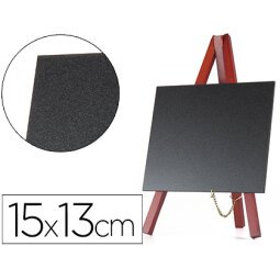 Pizarra negra liderpapel caballete madera superficie para rotuladores tipo tiza 15x13cm juego 3 unidades