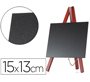 Pizarra negra liderpapel caballete madera superficie para rotuladores tipo tiza 15x13cm juego 3 unidades