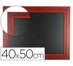 Pizarra negra liderpapel mural de madera con superficie para rotuladores tipo tiza 40x50cm