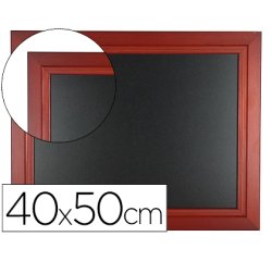 Pizarra negra liderpapel mural de madera con superficie para rotuladores tipo tiza 40x50cm