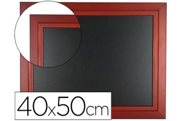 Pizarra negra liderpapel mural de madera con superficie para rotuladores tipo tiza 40x50 cm