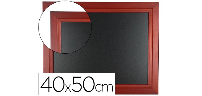 Pizarra negra liderpapel mural de madera con superficie para rotuladores tipo tiza 40x50cm