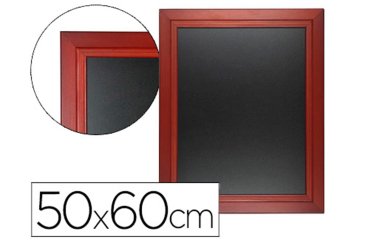 Pizarra negra liderpapel mural de madera con superficie para rotuladores tipo tiza 50x60cm