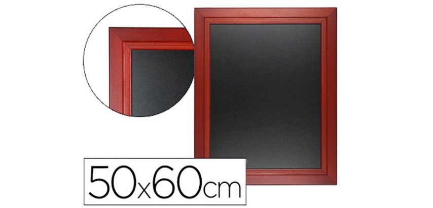 Pizarra negra liderpapel mural de madera con superficie para rotuladores tipo tiza 50x60 cm