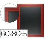 Pizarra negra liderpapel mural de madera con superficie para rotuladores tipo tiza 60x80cm