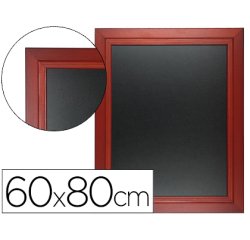Pizarra negra liderpapel mural de madera con superficie para rotuladores tipo tiza 60x80cm