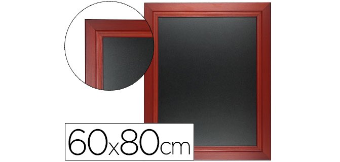 Pizarra negra liderpapel mural de madera con superficie para rotuladores tipo tiza 60x80cm
