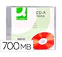 Cd-r q-connect capacidad 700mb duracion 80min velocidad 52x caja slim