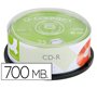 Cd-r q-connect capacidad 700mb duracion 80min velocidad 52x bote de 25 unidades