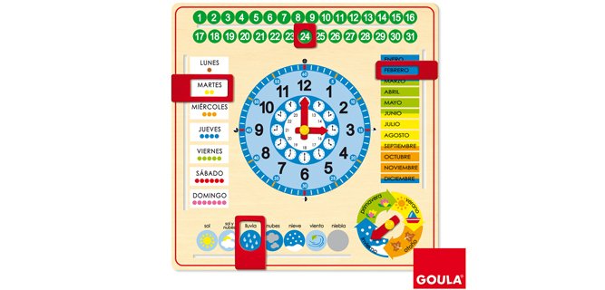 Reloj calendario diset castellano