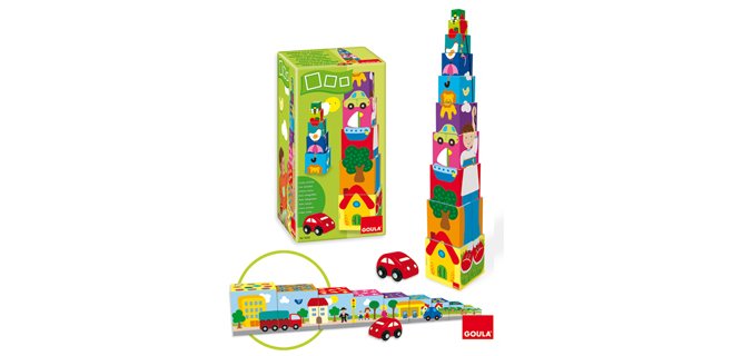 Puzle Diset cubos apilables coche