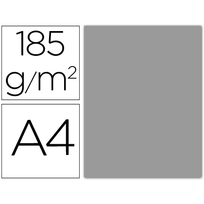 Cartulina guarro din a4 gris perla 185 gr paquete 50 hojas