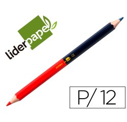 Lapices bicolor liderpapel jumbo rojo/azul