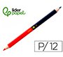 Lapices bicolor liderpapel jumbo rojo/azul