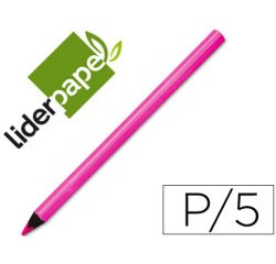 Lapices fluorescente liderpapel jumbo neon rosa