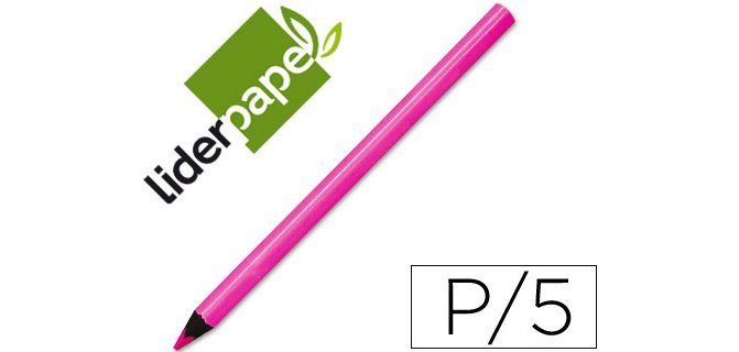 Lapices fluorescente liderpapel jumbo neon rosa