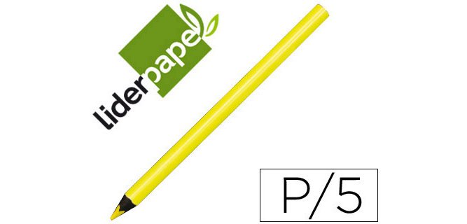Lapices fluorescente liderpapel jumbo neon amarillo