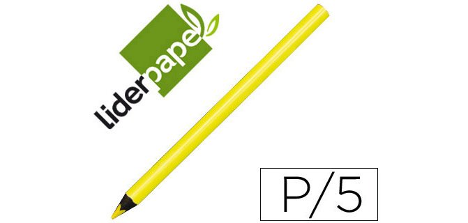Lapices fluorescente liderpapel jumbo neon amarillo