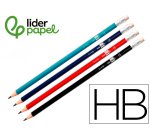 Lapices de grafito con goma liderpapel triangular