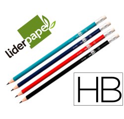 Lapices de grafito con goma liderpapel triangular