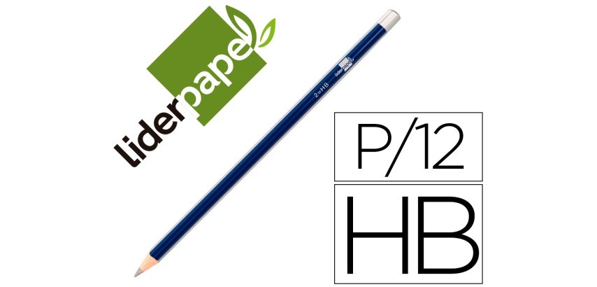 Lapices de grafito sin goma liderpapel hb triangular