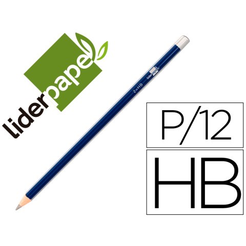 Lapices de grafito sin goma liderpapel hb triangular