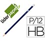 Lapices de grafito sin goma liderpapel hb triangular