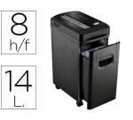 Destructora de documentos q-connect kf15547 capacidad de corte 8 h destruye grapas clips y tarjetas papelera 15l