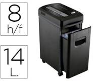 Destructora de documentos q-connect kf15547 capacidad de corte 8 h destruye grapas clips y tarjetas papelera 15l