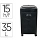Destructora de documentos q-connect kf15553 capacidad de corte 15 h destruye grapas clips cd y tarjetas 35 litros