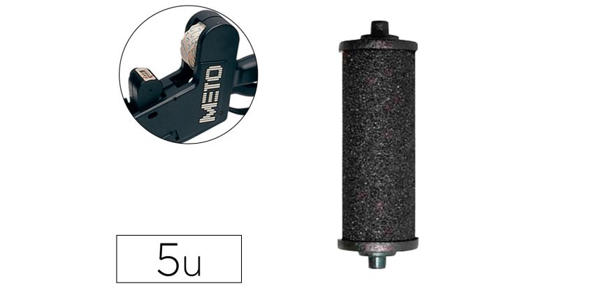 Rodillo entintador meto tovel tinta color negro pack de 5 unidades