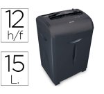 Destructora de documentos q-connect kf15551 capacidad de corte 12 h destruye grapas clips cd y tarjetas
