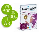Papel fotocopiadora navigator din a3 100 gramos paquete de 500 hojas