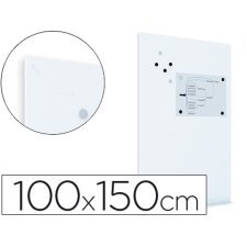 Pizarra rocada magnetica blanca con sistema ski whiteboard 100x150 cm