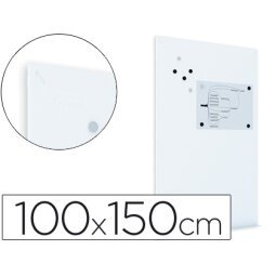 Pizarra rocada magnetica blanca con sistema ski whiteboard 100x150 cm