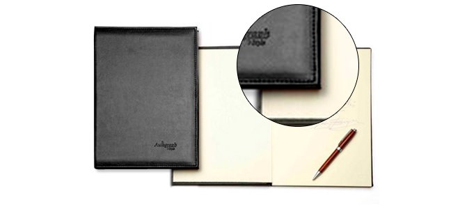 Libro de firmas autograph 6876 tapa acolchada negra 305x210 mm